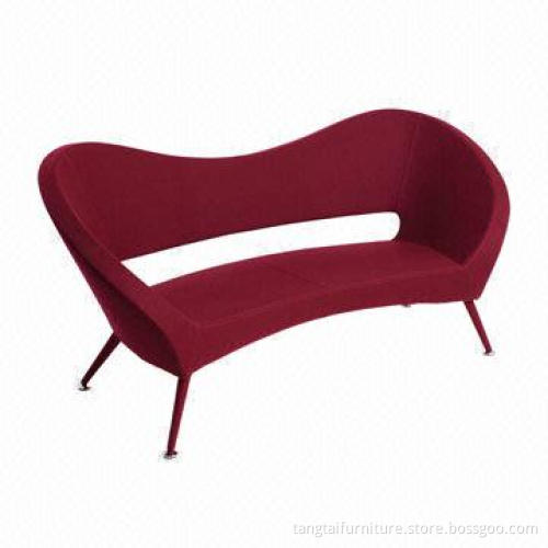 Romantic Love Sofa, Made of Cashmere and Painted Frame, ODM/OEM Services Provided